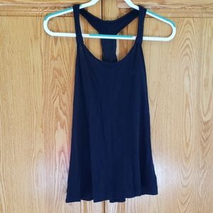 Navy Blue Tank with Crochet Back